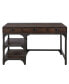 Gordon Writing Desk, Espresso Oak Finish & Metal