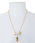 Фото #2 товара Betsey Johnson faux Stone Champs Charm Pendant Necklace