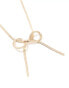 ASOS DESIGN necklace with snake chain bow detail in gold tone