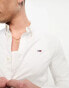 Фото #4 товара Tommy Jeans slim fit oxford shirt in white