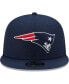 Фото #3 товара Men's Navy New England Patriots Classic Trucker 9FIFTY Snapback Hat