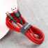 Wytrzymały elastyczny kabel przewód USB microUSB 1.5A 2M czerwony