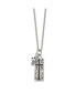 Фото #2 товара Black IP-plated 2 Piece Cross Pendant Cable Chain Necklace