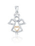 Фото #1 товара Beautiful silver pendant Angel SVLP0967XH2BI00