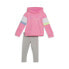Фото #1 товара Puma TwoPiece Fleece Hoodie & Leggings Set Toddler Girls Grey, Pink Casual Tops