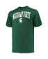 Фото #3 товара Men's Green Michigan State Spartans Big and Tall Arch Over Wordmark T-shirt