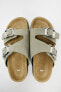 SPLIT LEATHER SANDALS WITH BUCKLES