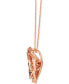 Le Vian ombré Pink (1-5/8 ct. t.w.) & White Sapphire (1/8 ct. t.w.) Flower 20" Pendant Necklace in 14k Rose Gold 20 Inch - фото #2