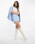 Фото #8 товара & Other Stories co-ord tweed mini skirt in light blue