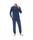 ფოტო #1 პროდუქტის Men's Two-Piece Crewneck Shirt and Jogger Pajama Set