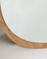 Mirror with oak wood frame