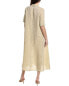 Фото #3 товара Lafayette 148 New York Short Sleeve Popover Linen Dress Women's