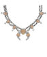 ფოტო #1 პროდუქტის Sterling Silver Women's Genuine Gemstone Squash Blossom Statement Necklace,18 to 21 inches