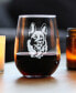 Фото #3 товара German Shepherd Face Dog Gifts Stem Less Wine Glass, 17 oz