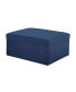 Фото #6 товара 16.9" Steel, Foam and Polyester Michaela Convertible Ottoman