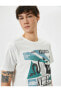 Erkek T-shirt Beyaz 4sam10296hk