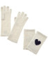 Hannah Rose 3-In-1 Heart Cashmere Gloves Women's Blue