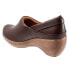 Softwalk Minna S2253-200 Womens Brown Narrow Leather Clog Flats Shoes