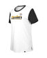 Фото #2 товара Women's White, Black Pittsburgh Steelers Third Down Colorblock T-shirt