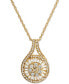 ფოტო #1 პროდუქტის Diamond Baguette Cluster Pendant Necklace (1/2 ct. t.w.)