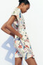 Фото #3 товара Платье из сатина с цветочным принтом ZARA