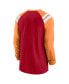 Фото #2 товара Men's Red, Orange Tampa Bay Buccaneers Classic Arc Raglan Tri-Blend Long Sleeve T-shirt
