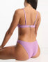 New Look glitter scoop bikini top in lilac