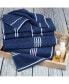 Фото #2 товара 27.5 x 53 in. Rio 100 Percent Cotton Towel Set, Navy - 8 Piece