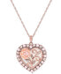 ფოტო #1 პროდუქტის Mother of Pearl (16mm) Rose Cameo 18" Necklace in 18k Rose Gold over Sterling Silver