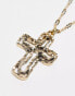 Фото #2 товара Reclaimed Vintage unisex 2 row with cross and heart