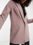 Фото #4 товара ASOS DESIGN Tall jersey slouchy suit blazer in mink