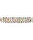 Gold-Tone Multicolor Cubic Zirconia Statement Flex Bracelet