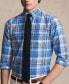 Фото #6 товара Men's Classic-Fit Plaid Oxford Shirt