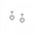 Romantic silver earrings with Tesori crystals SAVB05