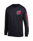 Men's Black Wisconsin Badgers Team Stack Long Sleeve T-shirt