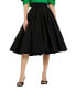 ფოტო #1 პროდუქტის Women's Faille High Waisted Midi Skirt