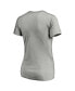 Фото #4 товара Women's Heathered Gray Milwaukee Brewers Core Official Logo V-Neck T-shirt
