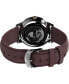 ფოტო #2 პროდუქტის Men's Waterbury Brown Leather Watch 40mm