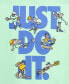 Фото #3 товара Little Boys Just Do It Graphic Dri-FIT T-Shirt & Tricot Shorts, 2 Piece Set
