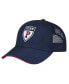 Фото #1 товара Men's Navy Pennsylvania Quakers Wyatt Primary Team Trucker Adjustable Hat