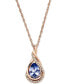 Фото #1 товара Macy's tanzanite (5/8 ct. t.w.) and Diamond Accent Pendant Necklace in 14k Rose Gold