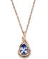 ფოტო #1 პროდუქტის Tanzanite (5/8 ct. t.w.) and Diamond Accent Pendant Necklace in 14k Rose Gold