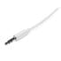 Фото #3 товара StarTech.com 3m White Slim 3.5mm Stereo Audio Cable - Male to Male - 3.5mm - Male - 3.5mm - Male - 3 m - White