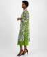 Women's Printed Open-Front Long-Sleeve Duster