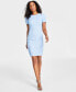 Women's Tweed Short-Sleeve Sheath Dress