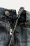 Zw collection loose high-waist capri denim bermuda shorts