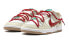 Фото #3 товара 【定制球鞋】 Nike Dunk Low 改色定制 VIBE风 叠钩设计 经典 休闲 低帮 板鞋 GS 棕白红 / Кроссовки Nike Dunk Low DX6063-131