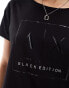 Armani Exchange shine logo print t-shirt in black