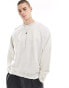 Bershka oversized tonal emrboidered sweatshirt in beige