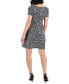 Фото #2 товара Petite Printed Round-Neck Fit & Flare Dress